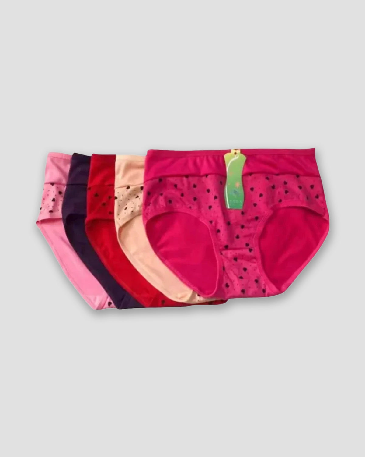Pack of 5 big belt Malai jarsi fabric ladies underwaye