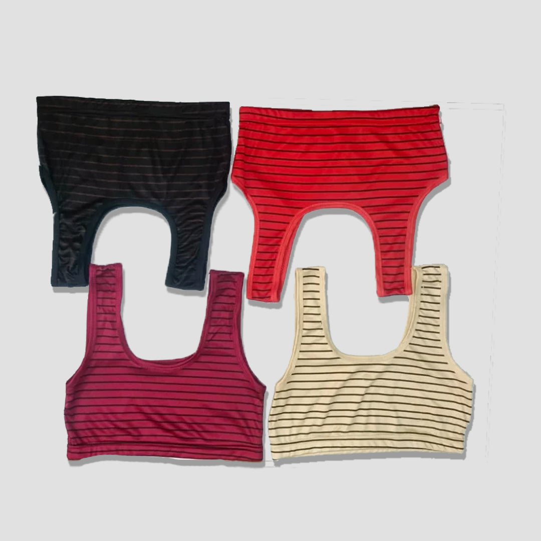 Pack of 5 line malali jersy fabric ladies boloos