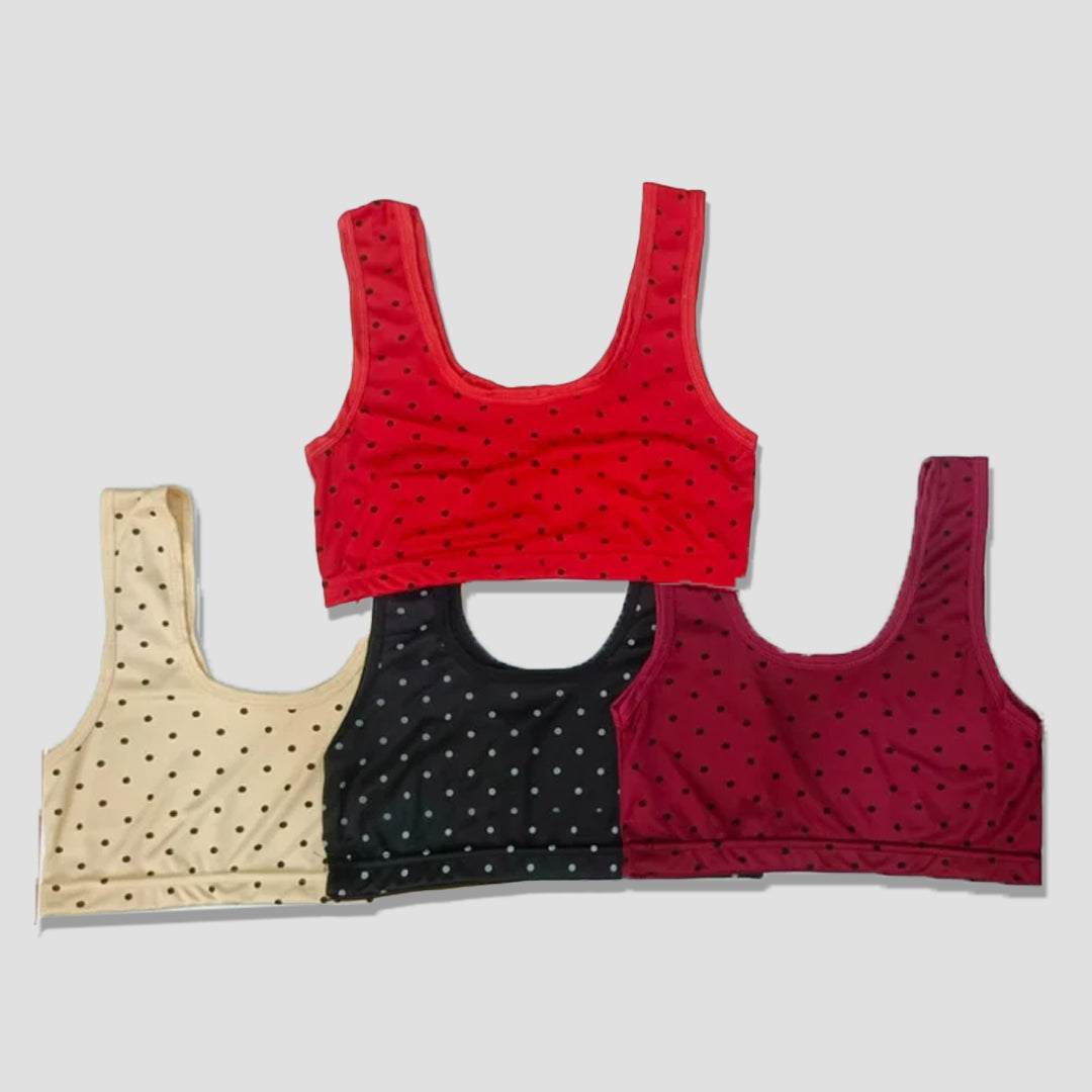 Pack of 5 dot malali jersy fabric ladies boloos
